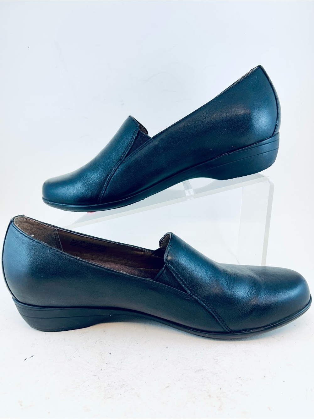 Dansko Black Milled Nappa Leather Farah Smoking Loafers, size 39 8.5 9 - Picture 4 of 11